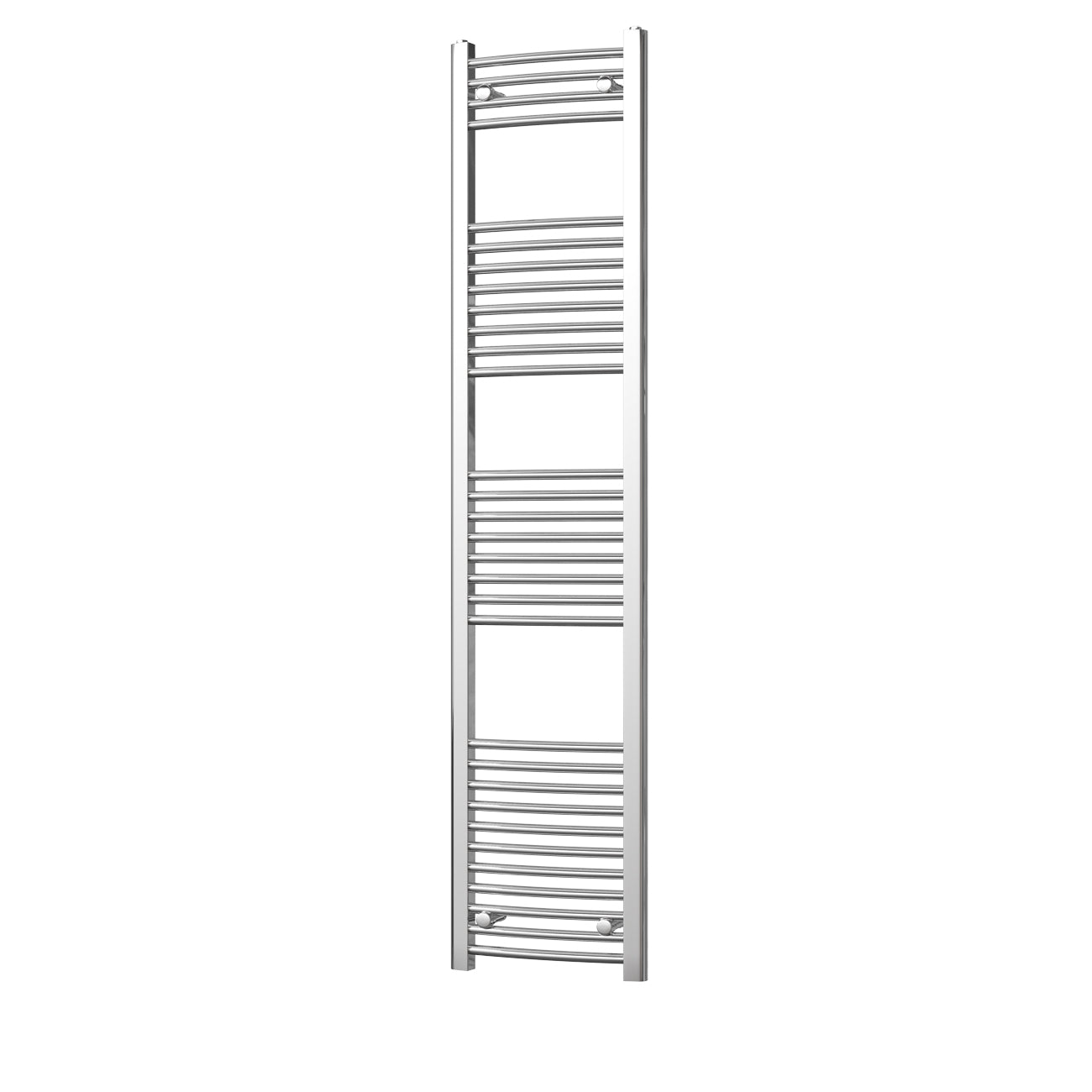 Zennor - Chrome Heated Towel Rail - H1800mm x W400mm - Curved