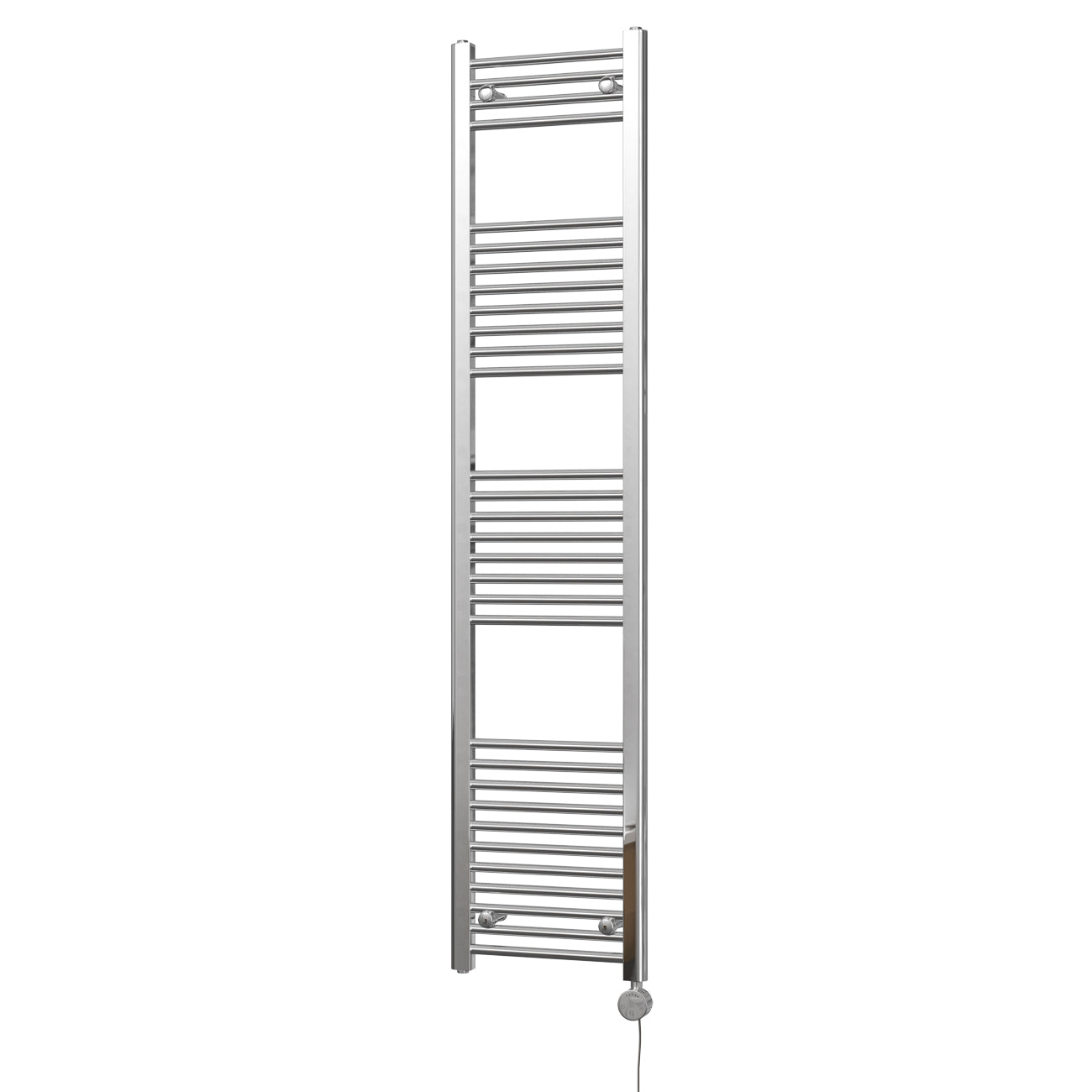 Zennor - Chrome Electric Towel Rail H1800mm x W400mm Straight 300w Thermostatic