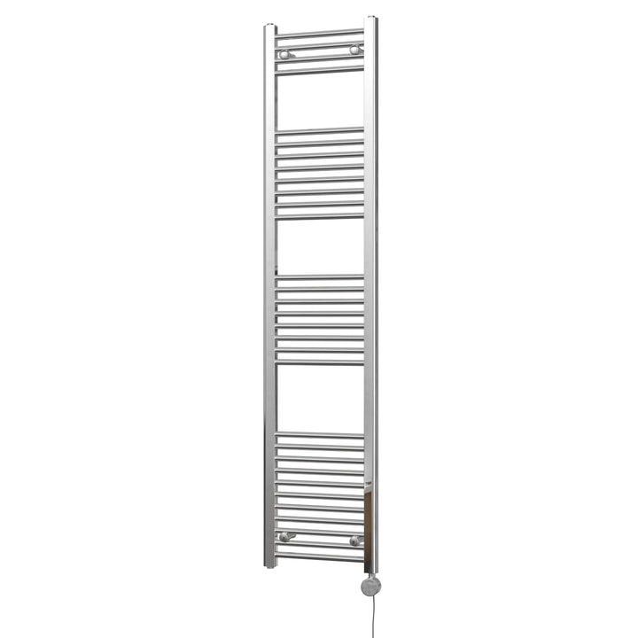 Zennor - Chrome Electric Towel Rail H1800mm x W400mm Straight 300w Thermostatic