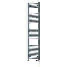 Zennor - Anthracite Dual Fuel Towel Rail H1800mm x W400mm Standard - Straight
