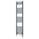 Zennor - Anthracite Dual Fuel Towel Rail H1800mm x W400mm Thermostatic - Straight