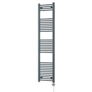 Zennor - Anthracite Electric Towel Rail H1800mm x W400mm Straight 600w Thermostatic