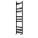 Zennor - Black Dual Fuel Towel Rail H1800mm x W400mm Standard