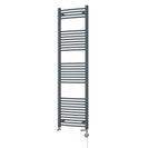 Zennor - Anthracite Dual Fuel Towel Rail H1800mm x W500mm Thermostatic - Curved