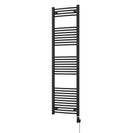 Zennor - Black Electric Towel Rail H1800mm x W500mm Curved 700w Thermostatic WIFI