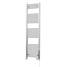 Zennor - Chrome Dual Fuel Towel Rail H1800mm x W500mm Standard - Straight