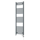 Zennor - Anthracite Dual Fuel Towel Rail H1800mm x W500mm Thermostatic - Straight