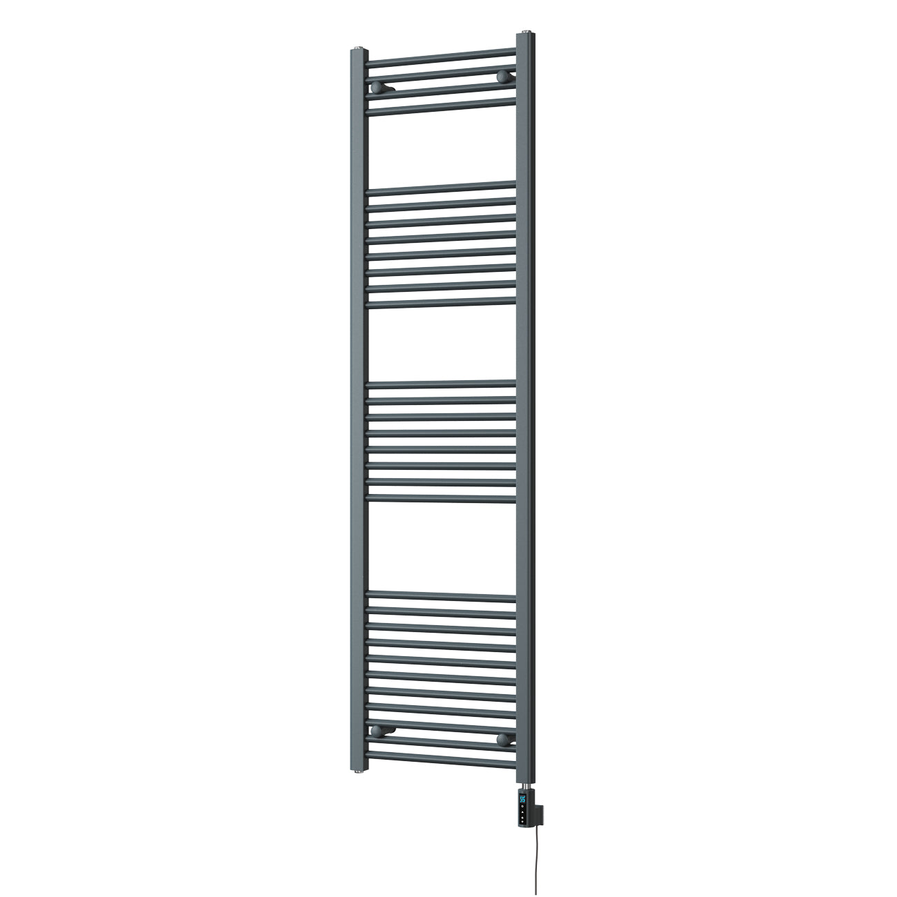 Zennor - Anthracite Electric Towel Rail H1800mm x W500mm Straight 600w Thermostatic WIFI