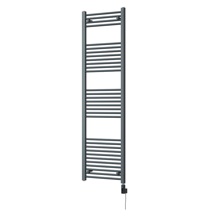 Zennor - Anthracite Electric Towel Rail H1800mm x W500mm Straight 700w Thermostatic WIFI