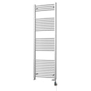Zennor - Chrome Dual Fuel Towel Rail H1800mm x W600mm Thermostatic WIFI - Curved