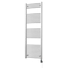 Zennor - Chrome Electric Towel Rail H1800mm x W600mm Curved 600w Thermostatic WIFI