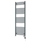 Zennor - Anthracite Dual Fuel Towel Rail H1800mm x W600mm Thermostatic WIFI - Curved