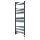 Zennor - Anthracite Dual Fuel Towel Rail H1800mm x W600mm Thermostatic - Curved