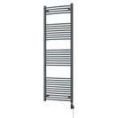 Zennor - Anthracite Electric Towel Rail H1800mm x W600mm Curved 900w Thermostatic WIFI