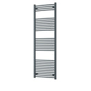 Zennor - Anthracite Heated Towel Rail - H1800mm x W600mm - Curved