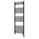 Zennor - Black Dual Fuel Towel Rail H1800mm x W600mm Thermostatic WIFI - Curved