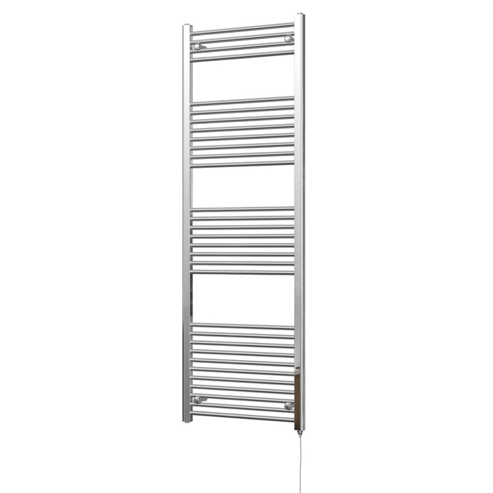 Zennor - Chrome Electric Towel Rail H1800mm x W600mm Straight 500w Standard