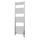 Zennor - Chrome Dual Fuel Towel Rail H1800mm x W600mm Thermostatic - Straight