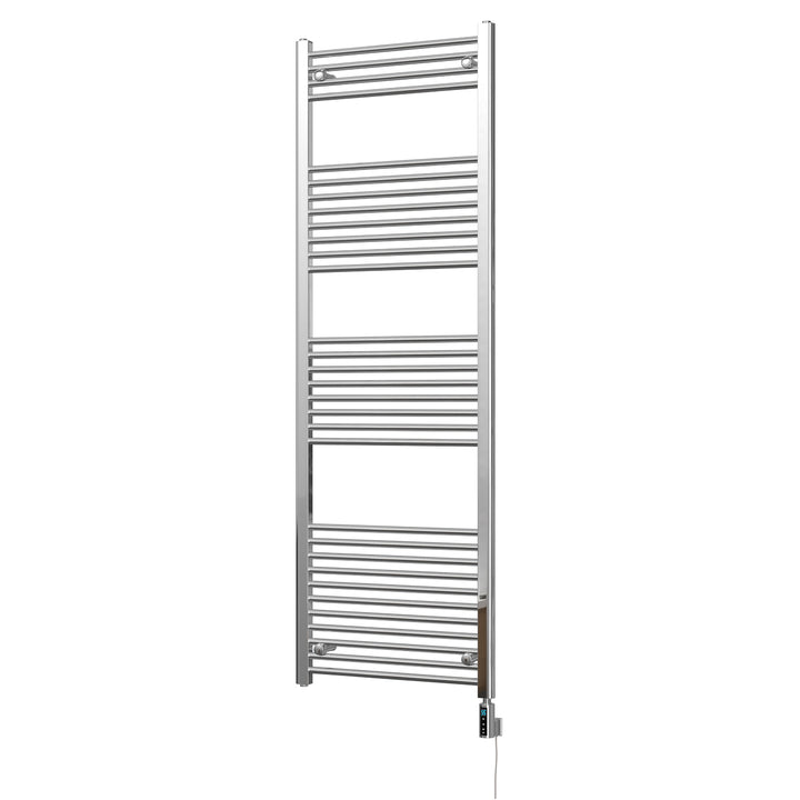 Zennor - Chrome Electric Towel Rail H1800mm x W600mm Straight 600w Thermostatic WIFI