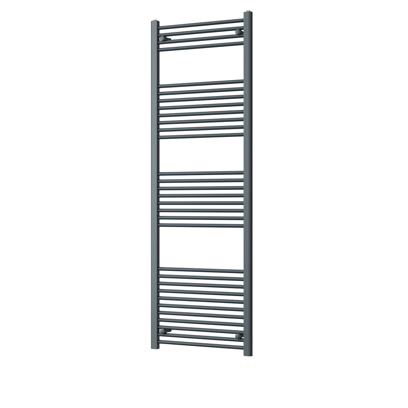 Zennor - Anthracite Heated Towel Rail - H1800mm x W600mm - Straight