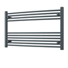 Zennor - Anthracite Heated Towel Rail - H600mm x W1000mm - Curved