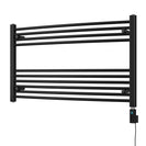 Zennor - Black Electric Towel Rail H600mm x W1000mm Curved 400w Thermostatic WIFI