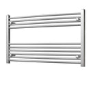 Zennor - Chrome Heated Towel Rail - H600mm x W1000mm - Curved