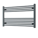Zennor - Anthracite Heated Towel Rail - H600mm x W1000mm - Straight