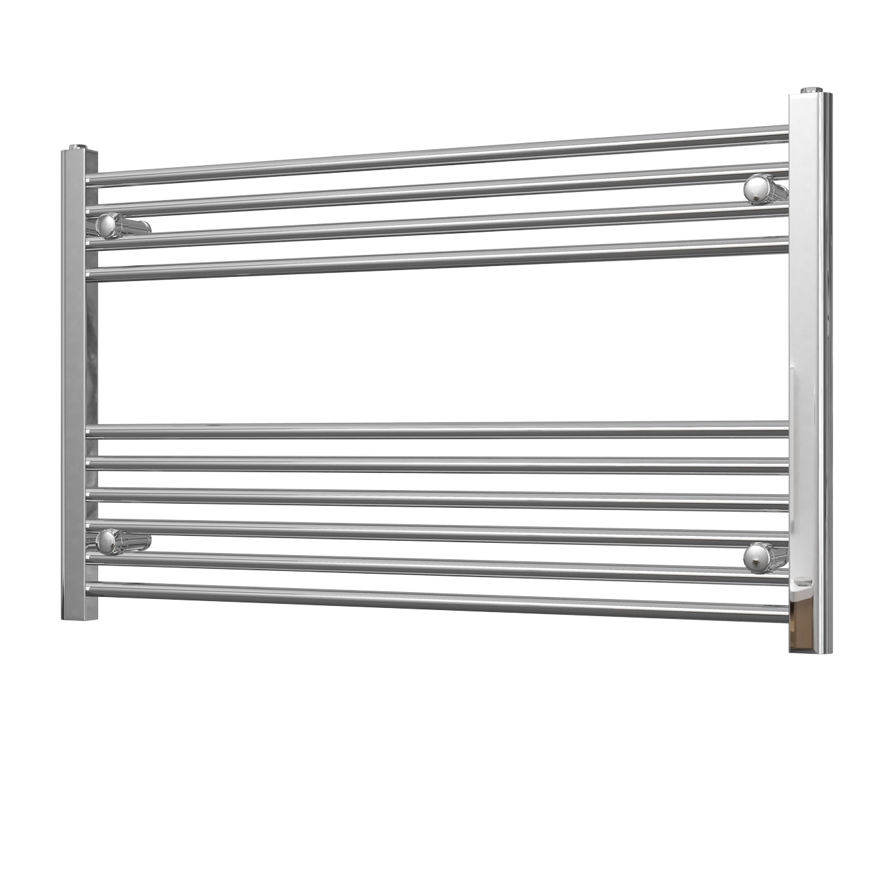 Zennor - Chrome Heated Towel Rail - H600mm x W1000mm - Straight