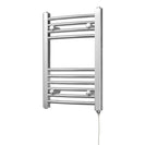 Zennor - Chrome Electric Towel Rail H600mm x W400mm Curved 150w Standard