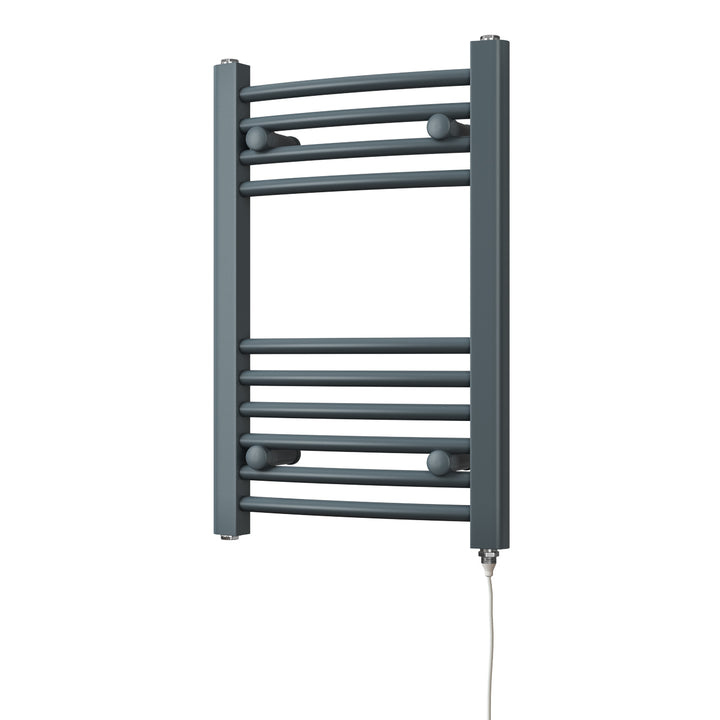 Zennor - Anthracite Electric Towel Rail H600mm x W400mm Curved 150w Standard