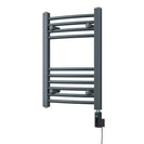 Zennor - Anthracite Electric Towel Rail H600mm x W400mm Curved 200w Thermostatic WIFI