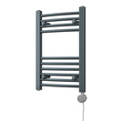 Zennor - Anthracite Electric Towel Rail H600mm x W400mm Curved 200w Thermostatic