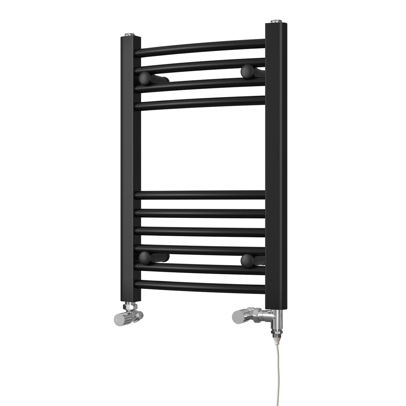 Zennor - Black Dual Fuel Towel Rail H600mm x W400mm Standard