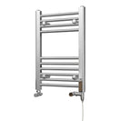 Zennor - Chrome Dual Fuel Towel Rail H600mm x W400mm Standard - Straight