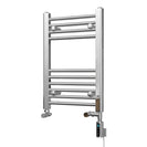 Zennor - Chrome Dual Fuel Towel Rail H600mm x W400mm Thermostatic WIFI - Straight