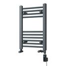 Zennor - Anthracite Dual Fuel Towel Rail H600mm x W400mm Thermostatic WIFI - Straight