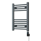 Zennor - Anthracite Electric Towel Rail H600mm x W400mm Straight 200w Thermostatic WIFI