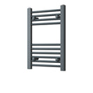 Zennor - Anthracite Heated Towel Rail - H600mm x W400mm - Straight
