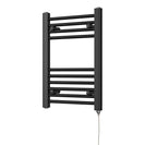 Zennor - Black Electric Towel Rail H600mm x W400mm Straight 200w Standard