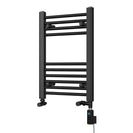 Zennor - Black Dual Fuel Towel Rail H600mm x W400mm Thermostatic WIFI - Straight