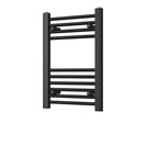 Zennor - Black Heated Towel Rail - H600mm x W400mm - Straight