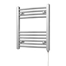 Zennor - Chrome Electric Towel Rail H600mm x W500mm Curved 150w Standard