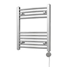 Zennor - Chrome Electric Towel Rail H600mm x W500mm Curved 200w Thermostatic