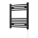 Zennor - Black Electric Towel Rail H600mm x W500mm Curved 200w Standard