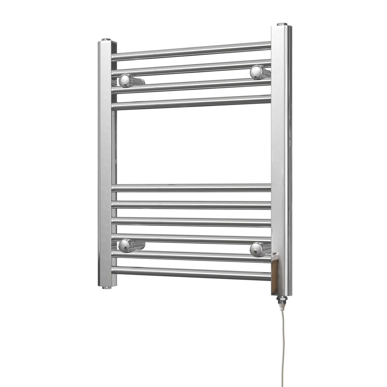 Zennor - Chrome Electric Towel Rail H600mm x W500mm Straight 150w Standard