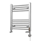 Zennor - Chrome Dual Fuel Towel Rail H600mm x W500mm Thermostatic - Straight