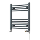 Zennor - Anthracite Dual Fuel Towel Rail H600mm x W500mm Standard - Straight
