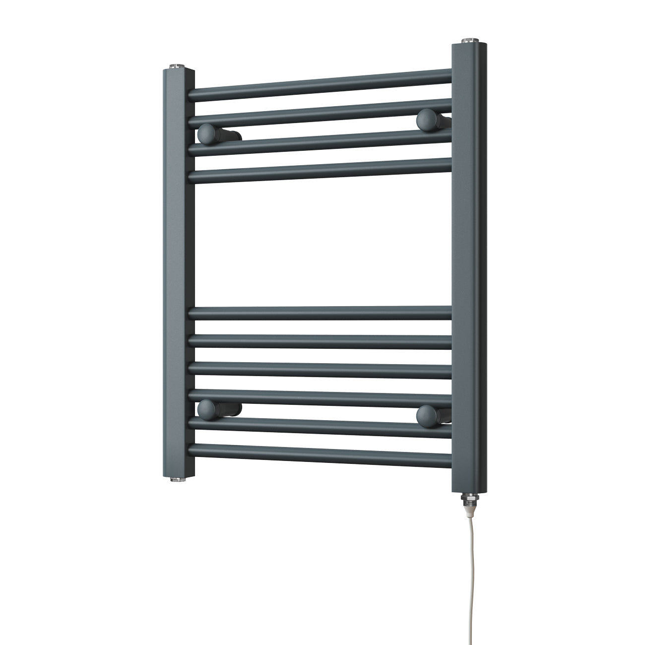 Zennor - Anthracite Electric Towel Rail H600mm x W500mm Straight 200w Standard
