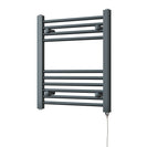 Zennor - Anthracite Electric Towel Rail H600mm x W500mm Straight 200w Standard